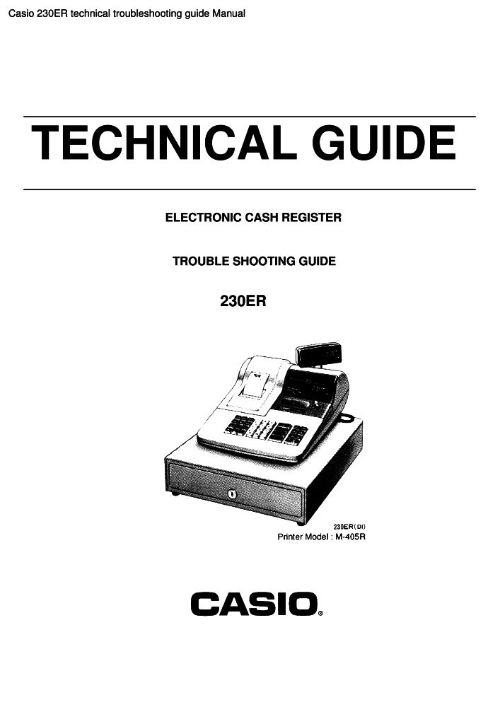 Casio 230ER technical troubleshooting guide manual PDF - The Checkout
